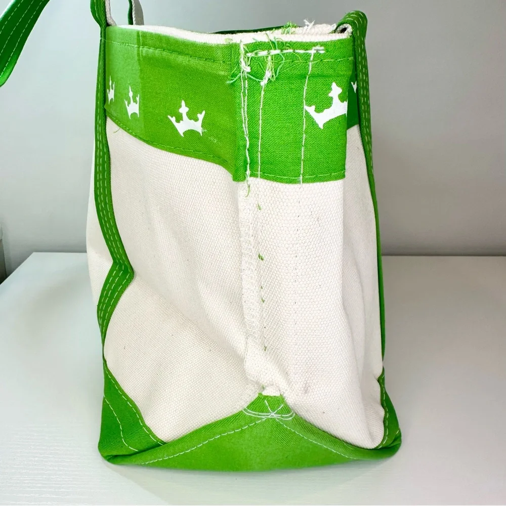 DraftKings DK Green and White Canvas Tote Bag